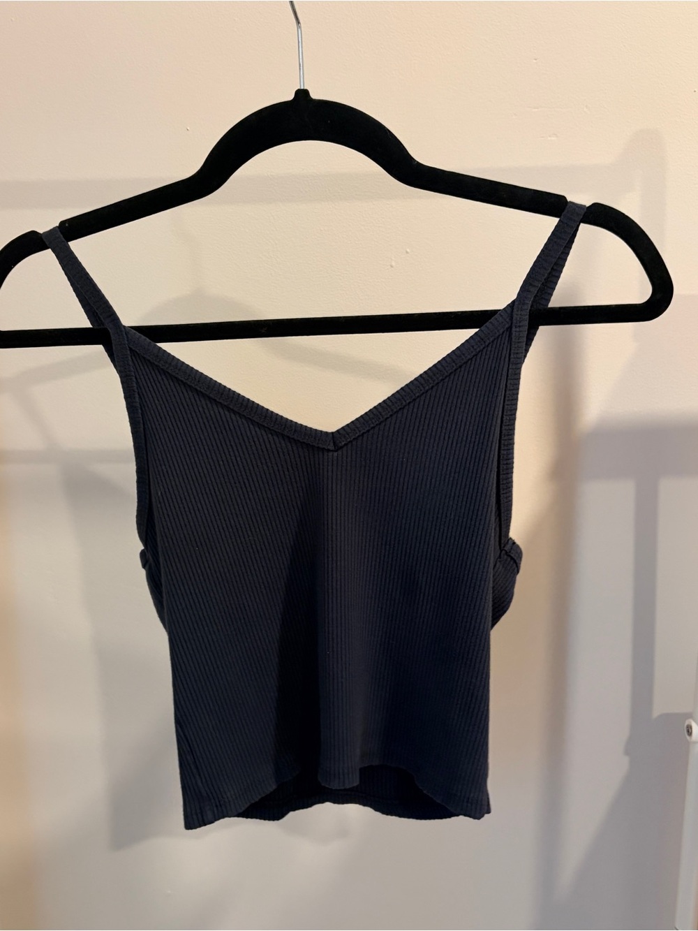 American Eagle Outfitters Ribbed Navy Blue Tank Top